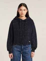 G-Star Bluza w kolorze antracytowym rozmiar: XXS. Czarne bluzy damskie G-Star, xxs, bez wzorów, z bawełny, z kapturem. Za 248.58 zł.