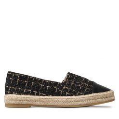 Espadryle DeeZee. Czarne espadryle damskie DeeZee, bez wzorów, bez obcasa. Za 69.99 zł.