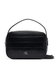Calvin Klein Torebka Ck Croc Camera Bag LV04F3905G Czarny. Czarne torebki klasyczne damskie Calvin Klein, ze skóry, bez dodatków. Za 449.99 zł.