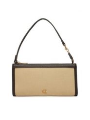 Calvin Klein Torebka Ck Canvas Convertible Pouch LV04F1126G Beżowy. Brązowe torebki klasyczne damskie Calvin Klein, z materiału, bez dodatków. Za 369.99 zł.