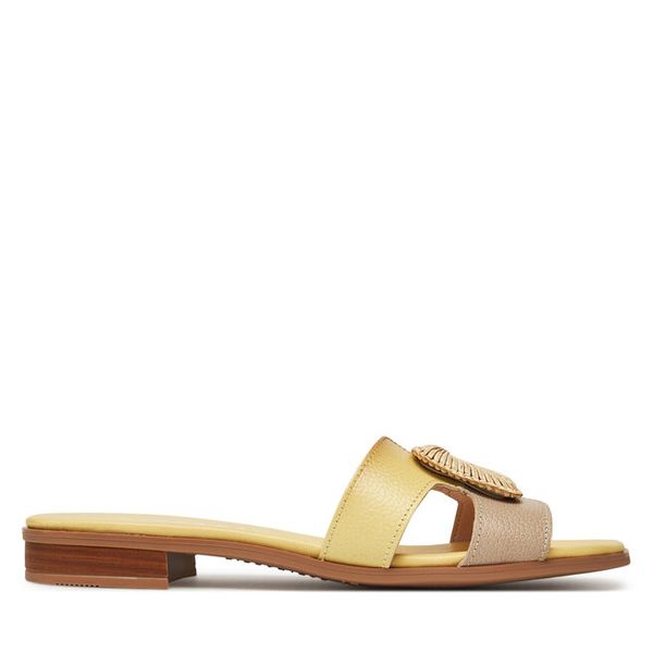 Klapki Hispanitas. Brązowe klapki damskie Hispanitas, bez wzorów, bez obcasa, bez zapięcia. Za 459.99 zł.