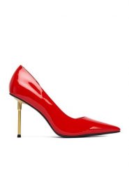 Eva Minge Szpilki EO-ZIA-24178-21 Czerwony. Czerwone szpilki damskie Eva Minge, bez wzorów, ze skóry, bez obcasa, na szpilce, bez zapięcia. Za 399.99 zł.