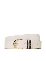 Tommy Hilfiger Pasek Damski Th Timeless 2.5 Corp AW0AW14802 Biały. Białe paski damskie Tommy Hilfiger, bez wzorów, ze skóry. Za 129.99 zł.