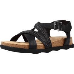 Sandały CLARKS BRYNN AVE Czarny. Czarne sandały damskie Clarks, bez wzorów, ze skóry, bez obcasa, bez zapięcia. Za 170.99 zł.