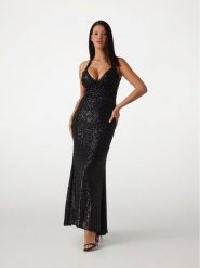 Marciano Guess Sukienka wieczorowa 5RGK44 6111A Czarny Classic Fit. Czarne sukienki damskie Marciano Guess, z aplikacjami, z syntetyku, wizytowe, bez ramiączek. Za 1,009.00 zł.