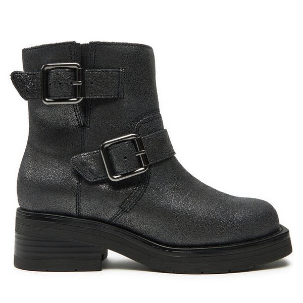 Botki Clarks. Czarne botki damskie Clarks, bez obcasa, na płaskiej podeszwie, bez zapięcia. Za 609.99 zł.