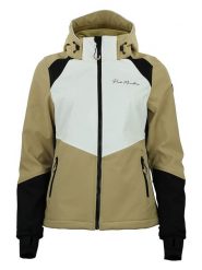 Peak Mountain Kurtka softshellowa "Ametis" w kolorze beżowo-czarnym rozmiar: XL. Brązowe kurtki sportowe damskie Peak Mountain, xl, bez wzorów, bez kaptura. Za 202.03 zł.