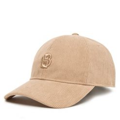 Czapka z daszkiem BOSS. Brązowe czapki z daszkiem damskie Boss, bez wzorów. Za 219.99 zł.