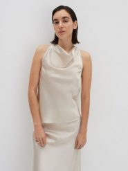 Someday Bluzka w kolorze kremowym rozmiar: 36. Brązowe bluzki damskie someday., bez wzorów, bez kołnierzyka, bez ramiączek. Za 134.85 zł.