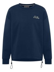 ELBSAND Bluza "Caris" w kolorze granatowym rozmiar: L. Niebieskie bluzy damskie ELBSAND, l, bez wzorów, z bawełny, bez kaptura. Za 165.99 zł.