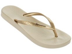 Japonki plażowe damskie Ipanema Anatomic Tan FEM. Brązowe klapki damskie Ipanema, bez wzorów, z gumy, bez obcasa, na płaskiej podeszwie, bez zapięcia. Za 129.00 zł.