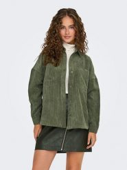 ONLY Koszula sztruksowa w kolorze khaki rozmiar: S. Brązowe koszule damskie Only, s, bez wzorów, ze sztruksu, bez kołnierzyka, bez ramiączek. Za 162.49 zł.