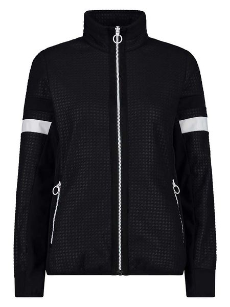 CMP Kurtka polarowa w kolorze czarno-białym rozmiar: 38. Białe kurtki damskie CMP, bez wzorów, z materiału, bez kaptura. Za 200.60 zł.