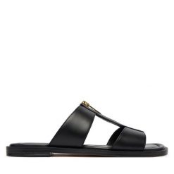 Klapki MICHAEL Michael Kors. Czarne klapki damskie MICHAEL Michael Kors, bez wzorów, bez obcasa, bez zapięcia. Za 529.99 zł.