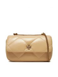 Tory Burch Torebka Kira Diamond Quilt Pave Mini Flap Bag 161913 Beżowy. Brązowe torebki wieczorowe damskie Tory Burch, bez wzorów, ze skóry, bez dodatków. Za 1,469.00 zł.