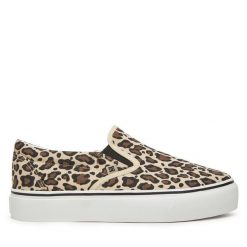 Tenisówki DC Shoes. Brązowe trampki damskie DC Shoes, bez wzorów, bez zapięcia. Za 159.99 zł.
