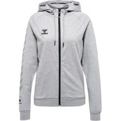 Damska bawełniana bluza z kapturem zapinana na zamek Hummel Move Grid. Szare bluzy damskie Hummel, xs, bez wzorów, z bawełny, z kapturem. W wyprzedaży za 266.50 zł.