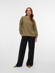 Vero Moda Bluza w kolorze khaki rozmiar: S. Brązowe bluzy damskie Vero Moda, s, bez wzorów, z bawełny, bez kaptura. Za 86.99 zł.