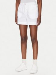 Calvin Klein Jeans Szorty materiałowe J20J225218 Biały Relaxed Fit. Białe szorty damskie Calvin Klein Jeans, bez wzorów, z bawełny. W wyprzedaży za 239.99 zł.
