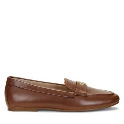 Lordsy LAUREN RALPH LAUREN. Brązowe półbuty damskie Lauren Ralph Lauren, bez wzorów, bez obcasa, bez zapięcia. Za 399.99 zł.
