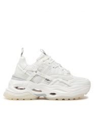 Buffalo Sneakersy Triplet Hollow 1630350 Biały. Białe obuwie sportowe damskie Buffalo, ze skóry, bez zapięcia. Za 399.99 zł.
