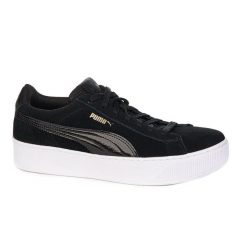 Puma Vikky Platform ZLN 0351 – Damskie sneakersy z zamszu, czarne, roz. 42. Białe obuwie sportowe damskie Puma, bez zapięcia, do biegania, Puma Vikky. Za 305.99 zł.