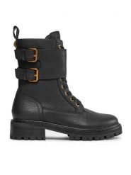 Kurt Geiger Trapery 225-Brooke Combat Boot 559700109 Czarny. Czarne trapery damskie Kurt Geiger, ze skóry, bez zapięcia. Za 1,389.00 zł.