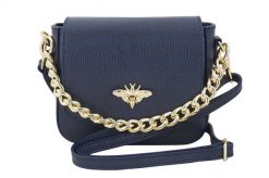 Listonoszka skórzana BARBERINI'S granatowa 949-4. Niebieskie shopper bag Barberinis, bez wzorów, ze skóry, małe, bez dodatków. Za 251.99 zł.