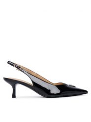 Guess Czółenka FLTYNN PAF05 Czarny. Czarne czółenka damskie Guess, z aplikacjami, z lakierowanej skóry, bez obcasa. Za 544.99 zł.