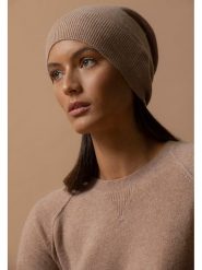Perfect Cashmere Kaszmirowa czapka "Faith" w kolorze szarobrązowym rozmiar: onesize. Brązowe czapki damskie Perfect Cashmere, bez wzorów, z kaszmiru. Za 157.73 zł.