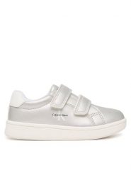 Calvin Klein Sneakersy Low Cut Velcro V1A9-83205-0376 M Srebrny. Szare buty sportowe dziewczęce Calvin Klein, ze skóry, bez zapięcia. Za 319.99 zł.