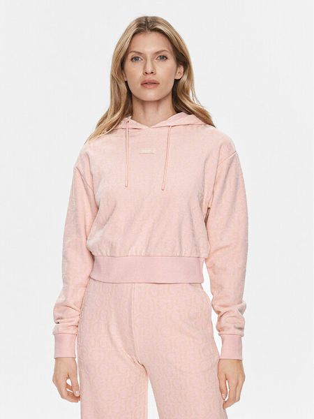 Guess Bluza Gj Logo V4RQ14 KC2W0 Różowy Regular Fit. Czerwone bluzy damskie Guess, s, z aplikacjami, z bawełny, bez kaptura. Za 289.99 zł.