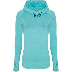 Koszulka Damska Z Dekoltem W Szpic. Niebieskie koszulki damskie JUST COOL, bez wzorów, bez kołnierzyka, bez ramiączek. Za 156.99 zł.