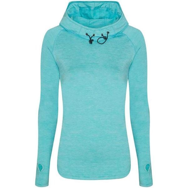 Koszulka Damska Z Dekoltem W Szpic. Niebieskie koszulki damskie JUST COOL, bez wzorów, bez kołnierzyka, bez ramiączek. Za 156.99 zł.