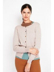 ASSUILI Kardigan w kolorze beżowym rozmiar: 42. Brązowe kardigany damskie Assuili, bez wzorów. Za 113.99 zł.