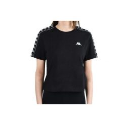 Kappa Inula T-Shirt, damski t-shirt. Czarne t-shirty damskie Kappa, s, bez wzorów, z bawełny, bez kołnierzyka. Za 69.99 zł.