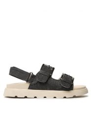 DeeZee Sandały CS6057-05 Szary. Szare sandały dziewczęce DeeZee, z materiału, bez obcasa, bez zapięcia. Za 119.99 zł.
