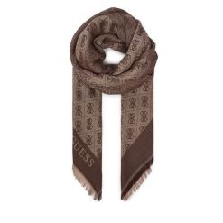 Chusta Guess. Brązowe chusty damskie Guess, z aplikacjami. Za 239.99 zł.