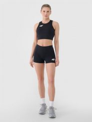 4F Legginsy krótkie treningowe damskie - czarne XL. Czarne legginsy damskie 4F, s, bez wzorów, z dzianiny. Za 89.99 zł.