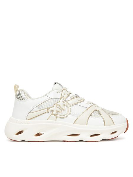 PINKO Sneakersy Pink 06 SS0127E036 Biały. Białe obuwie sportowe damskie Pinko, ze skóry, bez zapięcia. Za 729.99 zł.