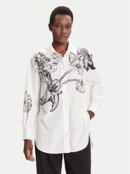 Desigual Koszula Byn Lacroix 25WWCW07 Biały Loose Fit. Białe koszule damskie Desigual, m, bez wzorów, z bawełny, bez kołnierzyka, bez ramiączek. Za 369.99 zł.