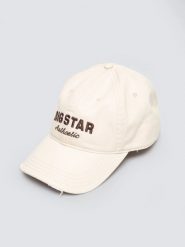 Czapka z daszkiem z haftem perłowa Densa 103. Białe czapki z daszkiem damskie Big Star, bez wzorów. Za 99.99 zł.