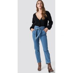 Odzież damska: NA-KD Jeansy Paperbag - Blue