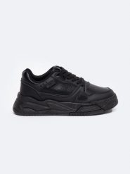 Sneakersy damskie sportowe czarne NN274666 906. Czarne obuwie sportowe casual damskie Big Star, ze skóry ekologicznej. Za 159.99 zł.