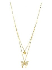 Luxenter Naszyjnik z zawieszką rozmiar: onesize. Żółte naszyjniki damskie Luxenter, z cyrkonią, srebrne. Za 173.99 zł.