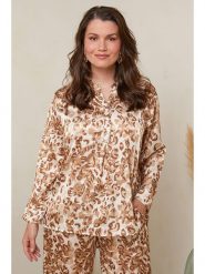 Curvy Lady Bluzka w kolorze karmelowo-kremowym rozmiar: 48/50. Brązowe bluzki damskie Curvy Lady, bez wzorów, klasyczne, bez kołnierzyka, bez ramiączek. Za 79.21 zł.