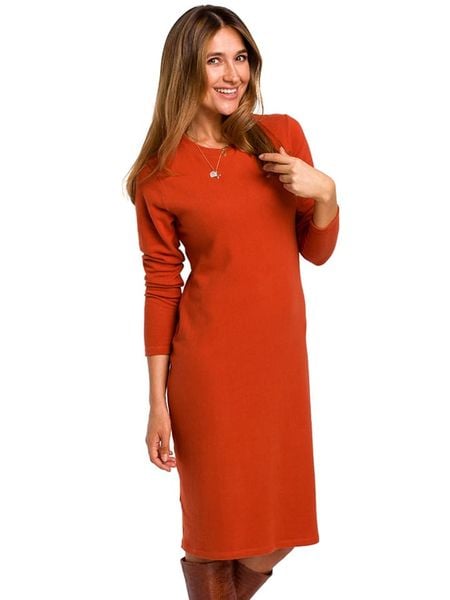 Stylove Sukienka w kolorze pomarańczowym rozmiar: XL. Pomarańczowe sukienki damskie Stylove, bez wzorów, bez ramiączek. Za 109.26 zł.