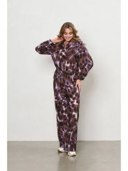 &Co Woman Spodnie w kolorze fioletowo-brązowym rozmiar: M. Brązowe spodnie materiałowe damskie &Co Woman, bez wzorów, z materiału. Za 231.68 zł.