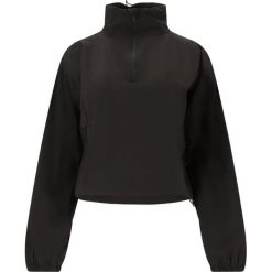 Kurtka damska Athlecia Sharma. Czarne kurtki sportowe damskie Athlecia, bez wzorów, bez kaptura. Za 261.50 zł.