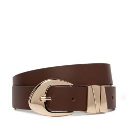 Pasek Guess. Brązowe paski damskie Guess, z aplikacjami. Za 324.99 zł.